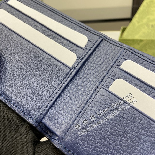 Gucci專櫃古馳最新款Gucci標識雙折錢包男士短夾錢包 jh2488型號：771148
